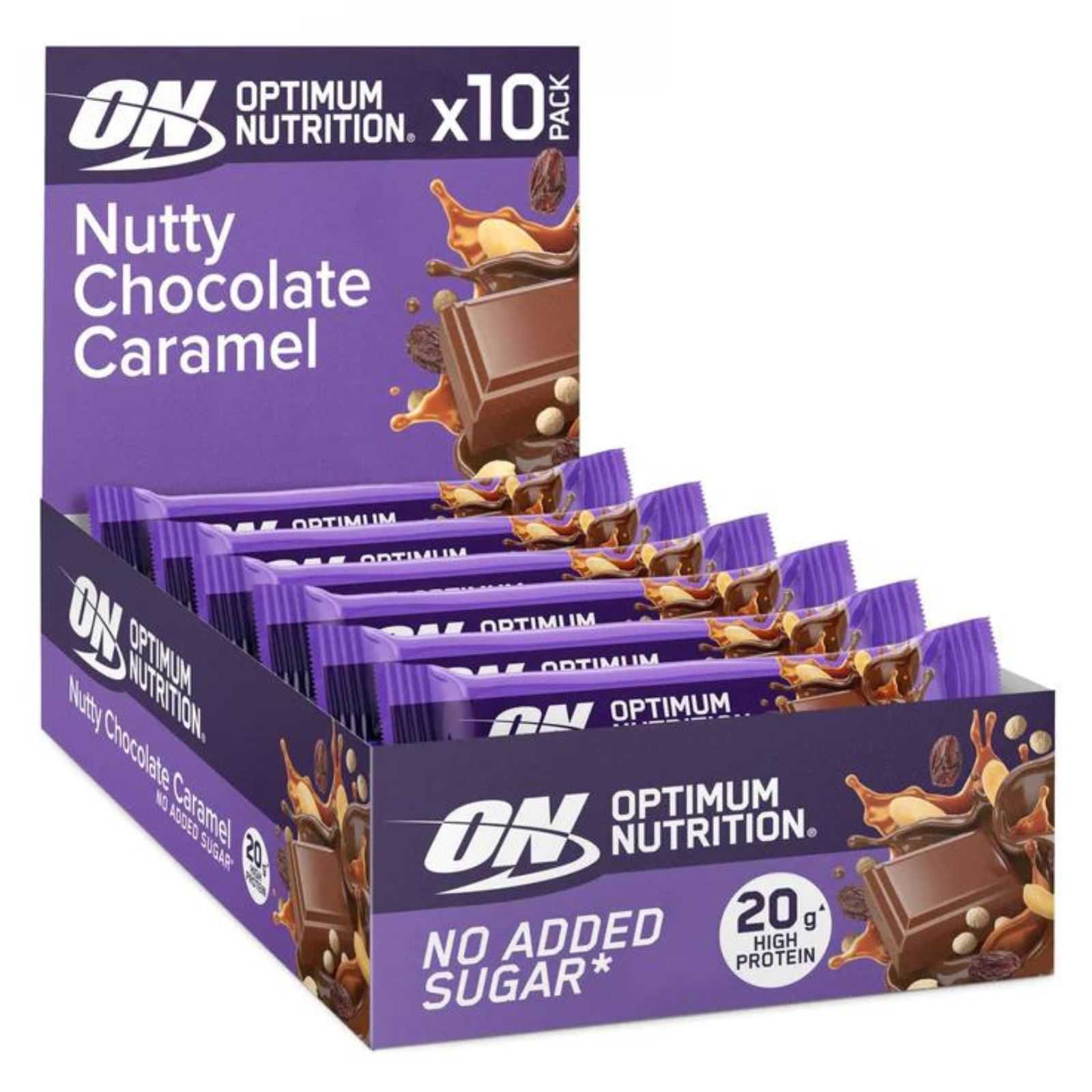 Optimum Nutrition Barrita Caramelo Chocolate ON Nutty 10x 70g