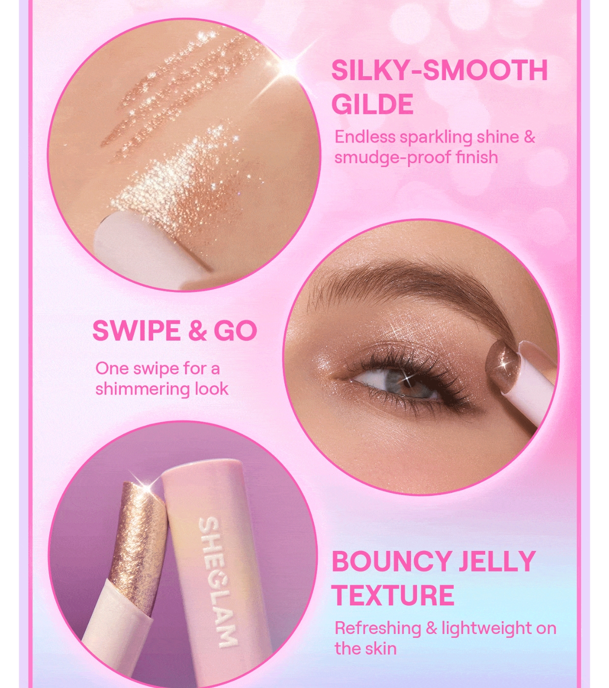 SHEGLAM - Sombra para olhos Crystal Jelly Glaze Stick - Rock Star