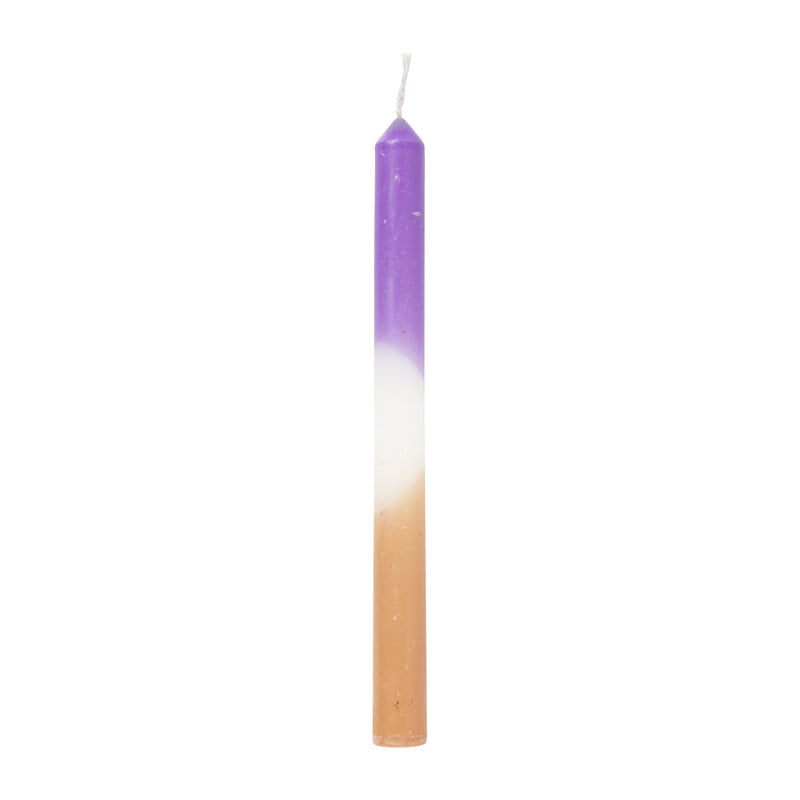 Dinerkaars dipdye - beige/paars - ø2.15x25 cm