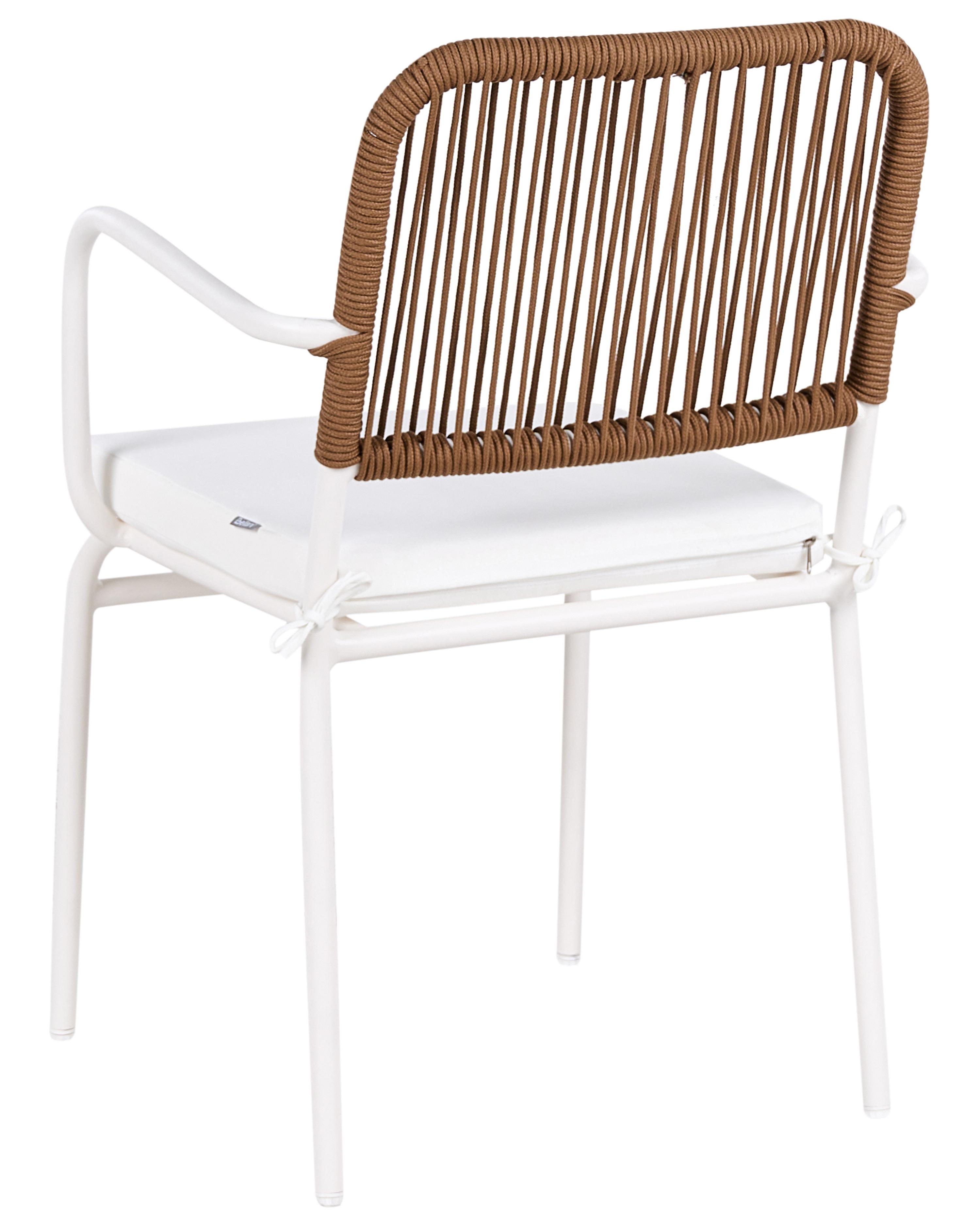 Set van 8 stoelen met zitkussen TACENO Metaal Wit