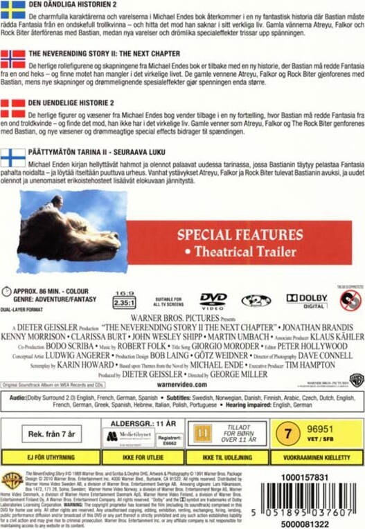 Den Uendelige Historie 2 / The Never Ending Story 2 - DVD