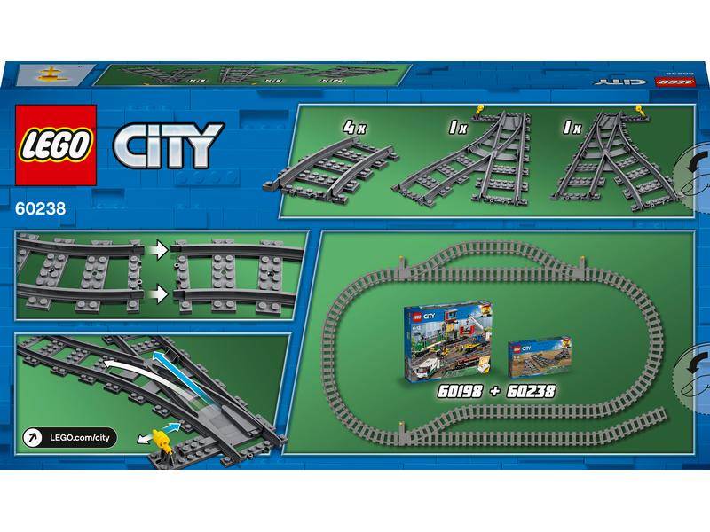 LEGO® City Weichen 60238 Erweiterungsset für LEGO-Eisenbahnstrecke