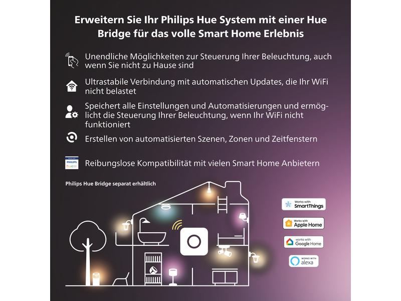 Philips Hue Festavia Lichterkette 20 m 250 LEDs CH Smarte Weihnachtsbeleuchtung für den Innen- und Aussenbereich