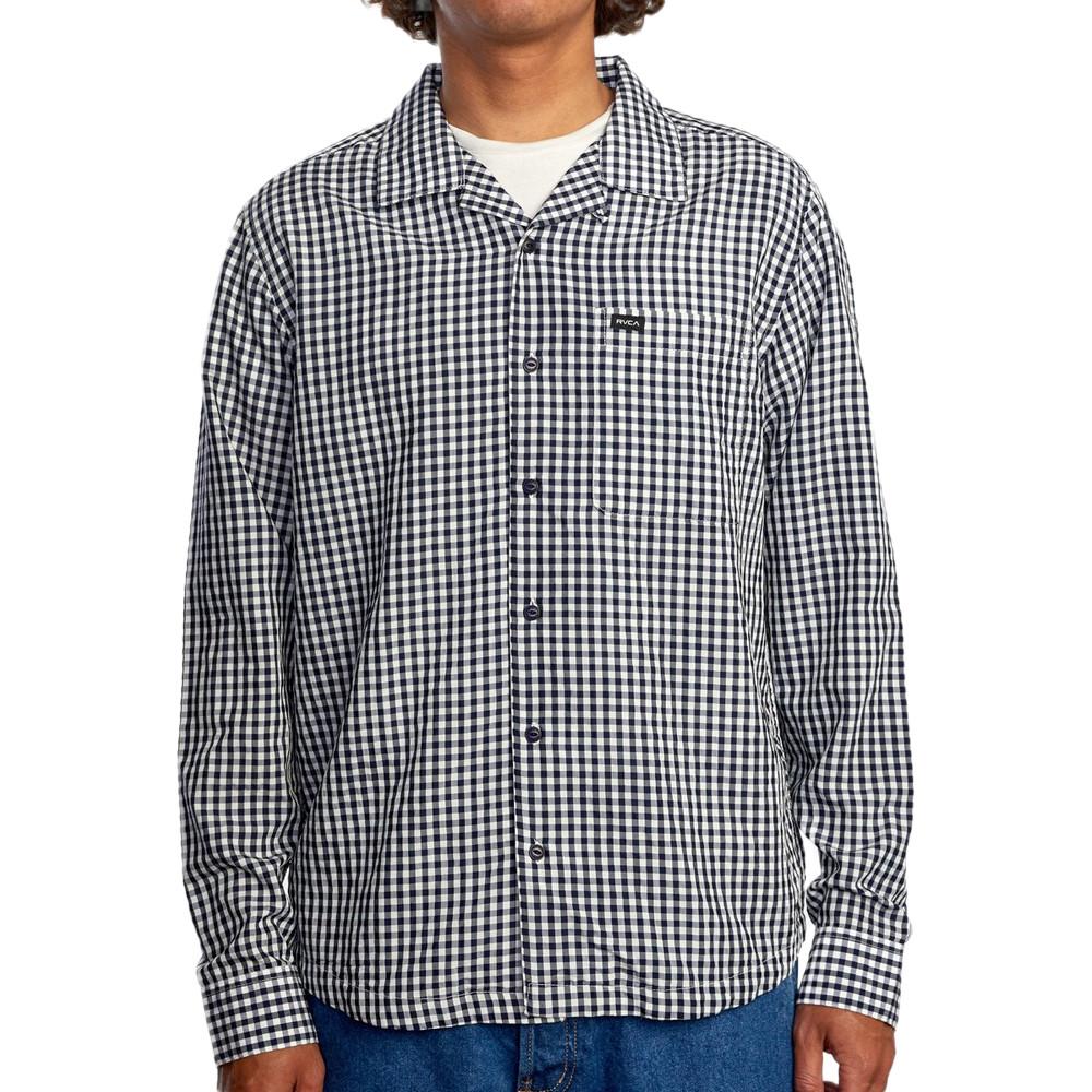 RVCA Chemise à Carreaux Marine/Blanc Homme RVCA Beat Check