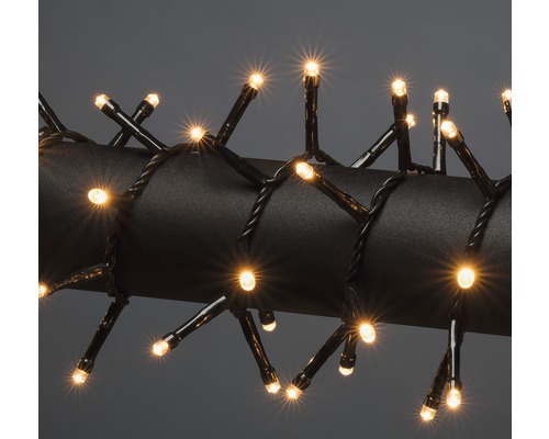 Konstsmide LED-clusterlichtketting met 4,38 m + 3 m aansluitdraad, 400 LED's, amberkleurige lichtkleur