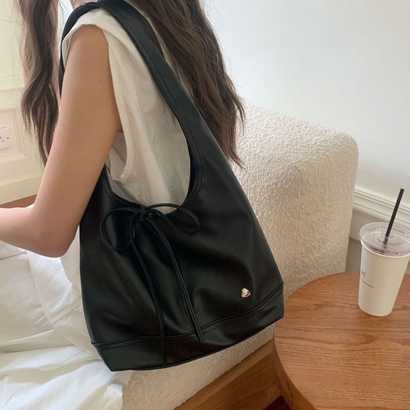 Emplidope - Tote Bag met strik en hartapplicatie