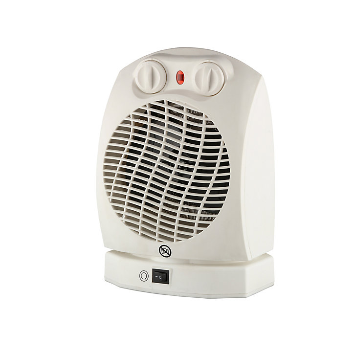Radiateur électrique soufflant oscillant blanc 2000W