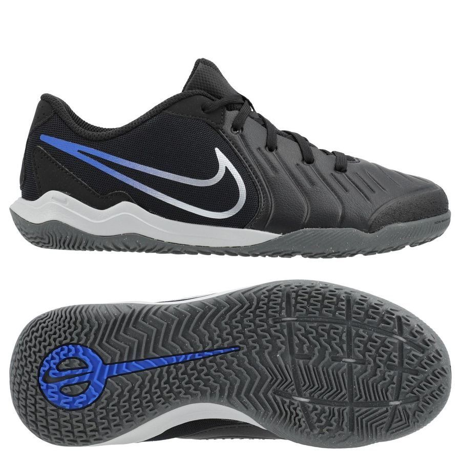 Nike Tiempo Legend 10 Academy IC Shadow - Noir/Chrome/Bleu Enfant