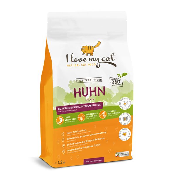 I love my cat Sparset für Birma-Katze Trockenfutter und Nassfutter mit Huhn NEM und Pflege