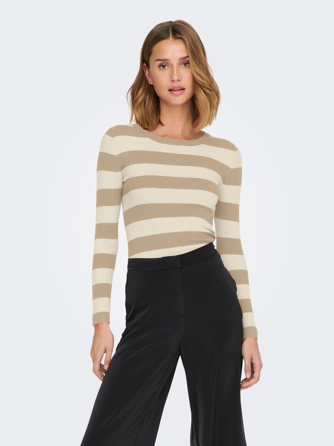 JDYPLUM Strickpullover Humus