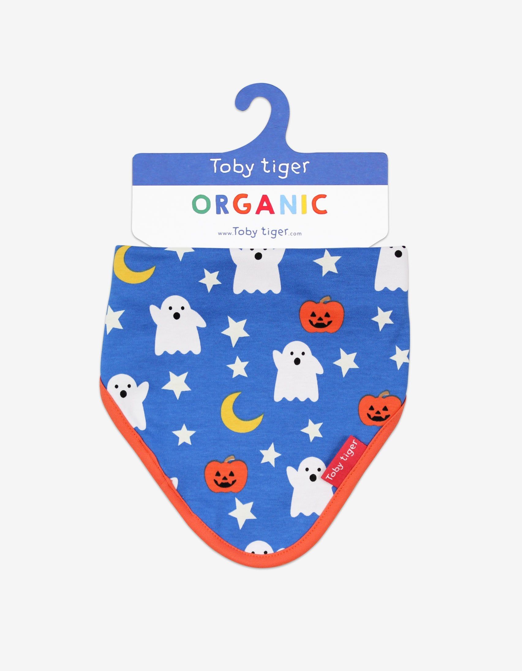 Toby Tiger Dreieckstuch Lätzchen mit Druckknöpfen aus   Baumwolle, Halloween Print