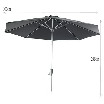 Parasol Miami Zwart Ø300 cm