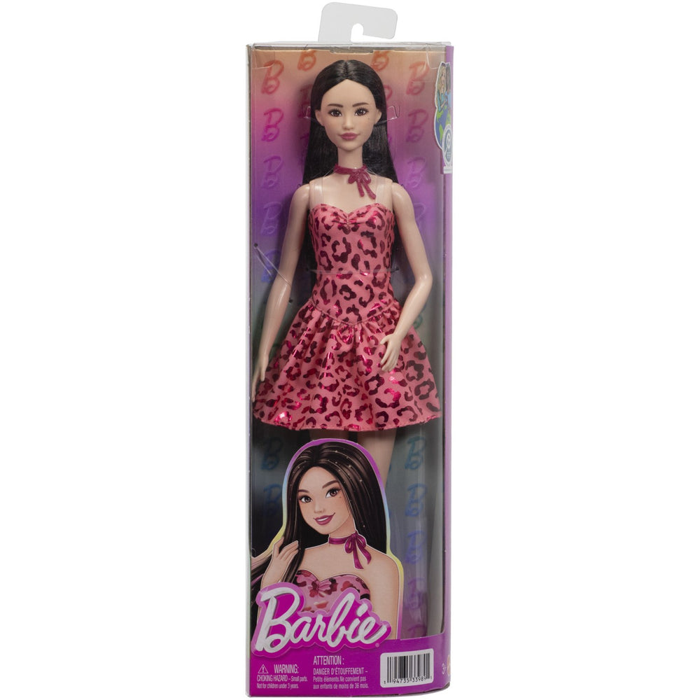 Køb Barbie® Mode Dukke Lyserød Leopard Brunette