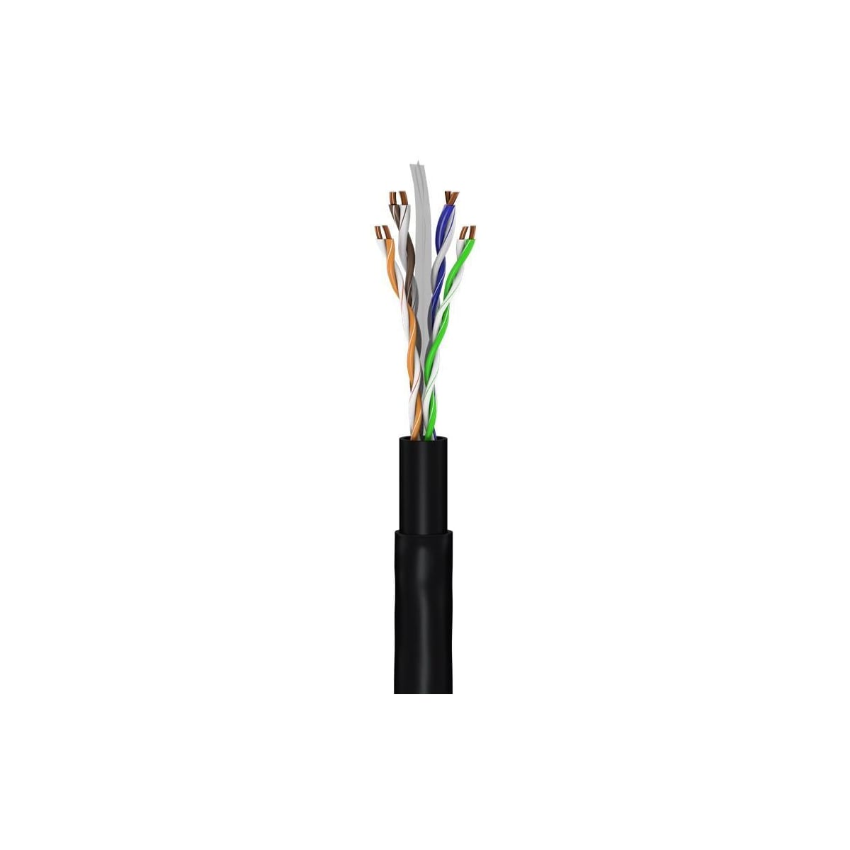 Goobay CAT 6 patchkabel for utendørs ruting, U/UTP, svart