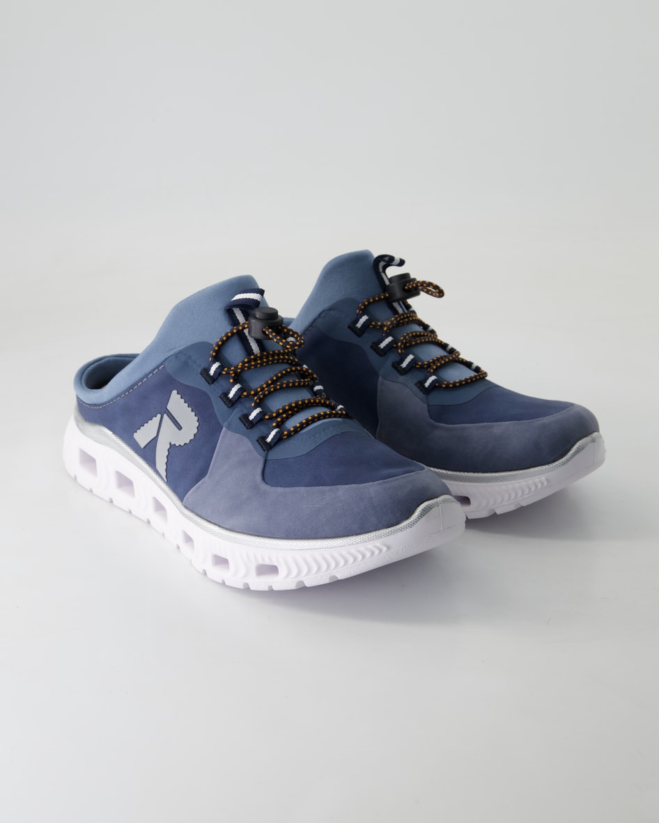 Rieker Nabukino Pantoletten in Blau