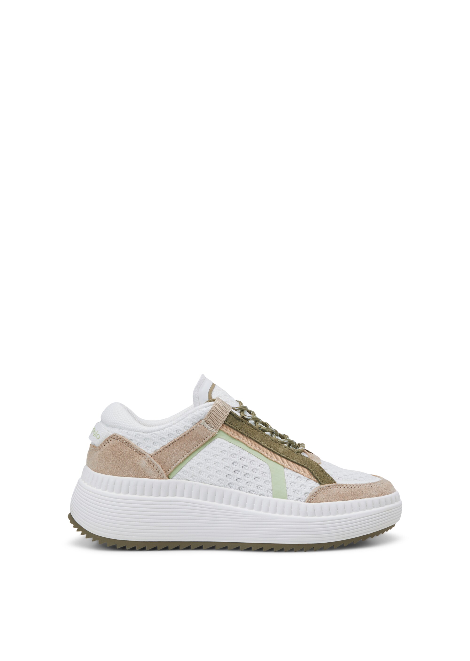 Sneaker aus Mesh und Veloursleder