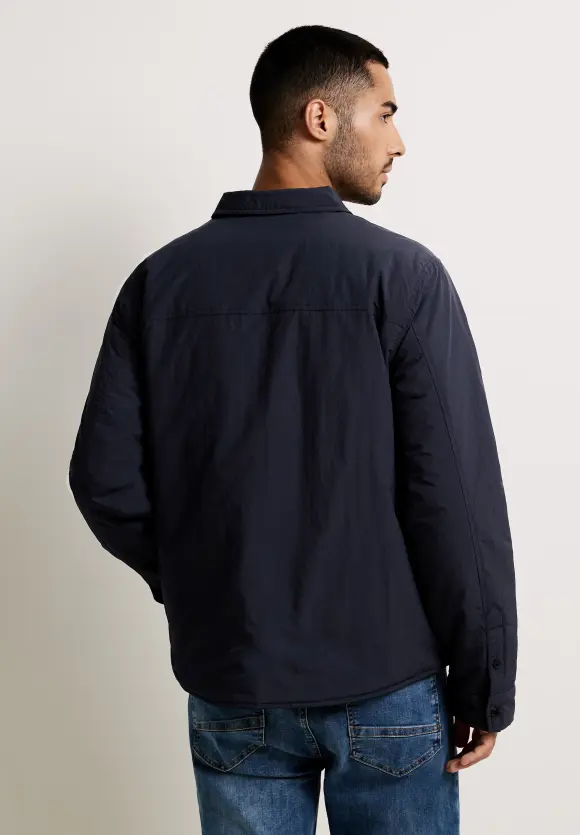 Gefüttertes Overshirt - deep night blue