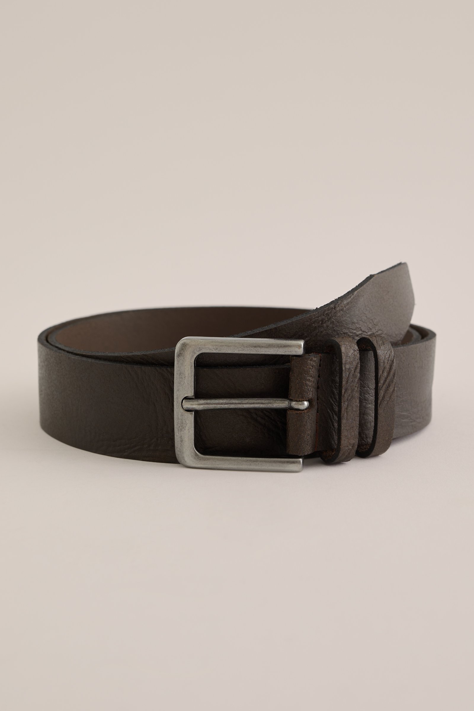 leren riem WE Fashion Donkerbruin