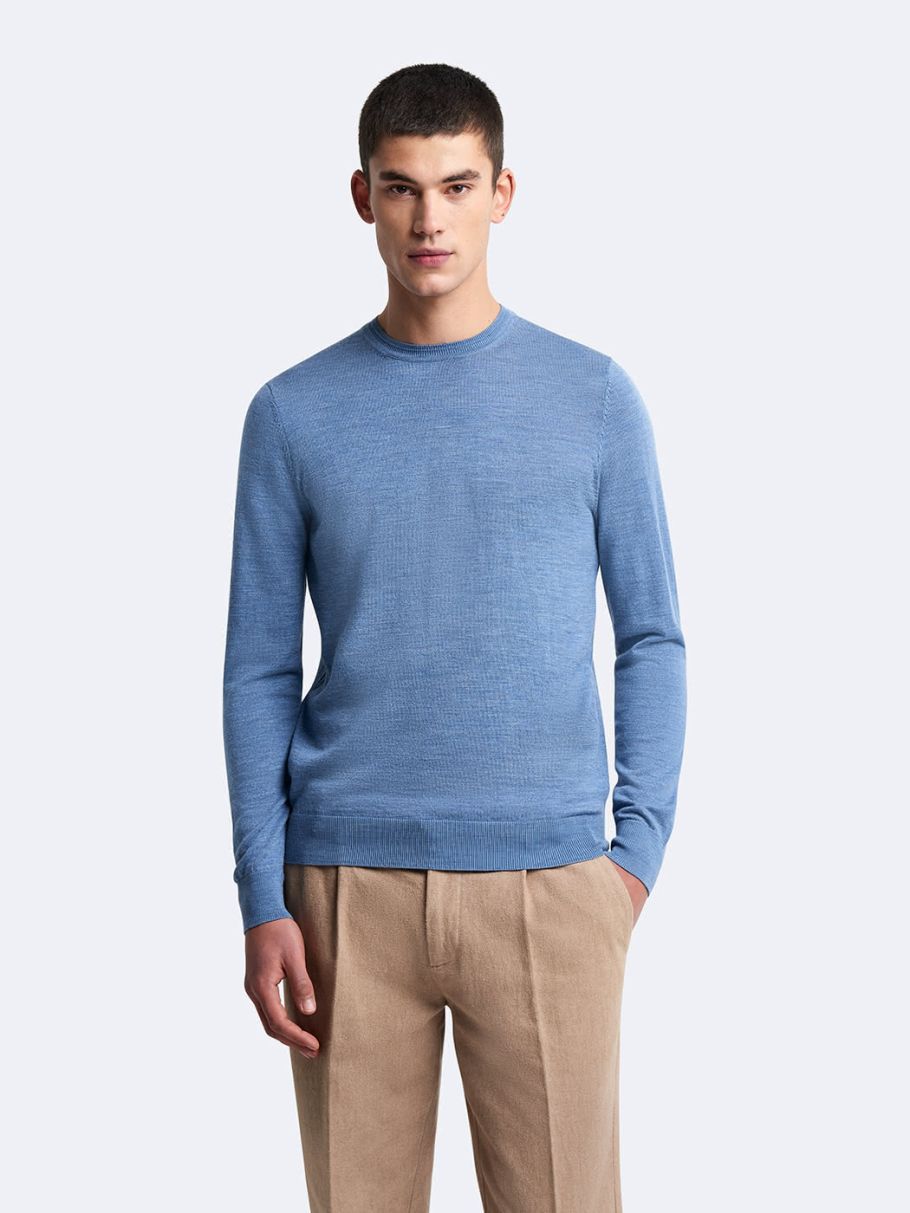 Pull col rond en laine mérinos