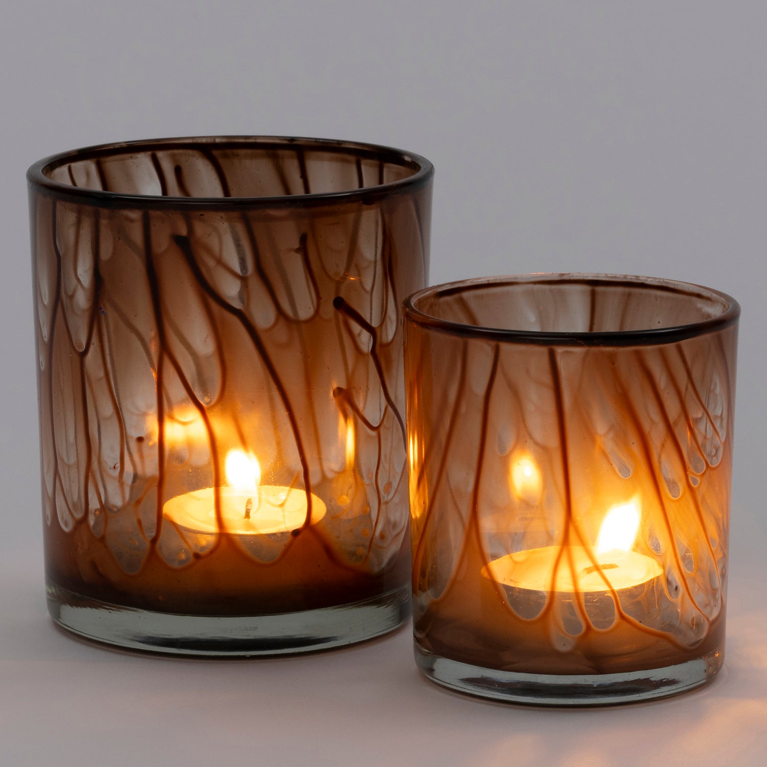 Intratuin waxinelichthouder Marba bruin D 7 H 8 cm