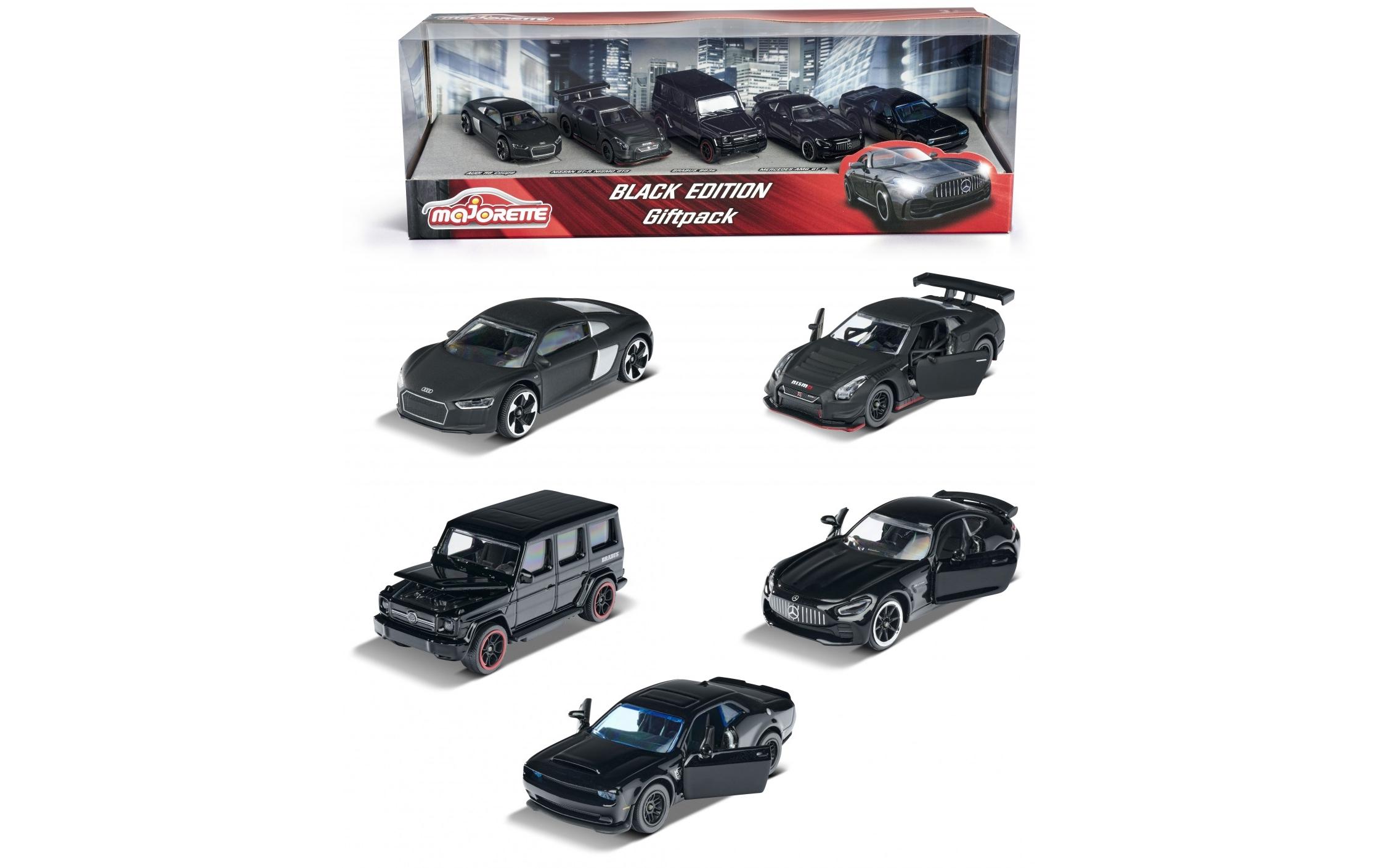 Auto Black Edition 5er-GeschenksetFünf edle und schwarze Spielzeugautos