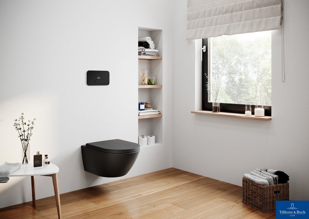 Villeroy & Boch ViConnect bedieningsplaat 200S zwart mat