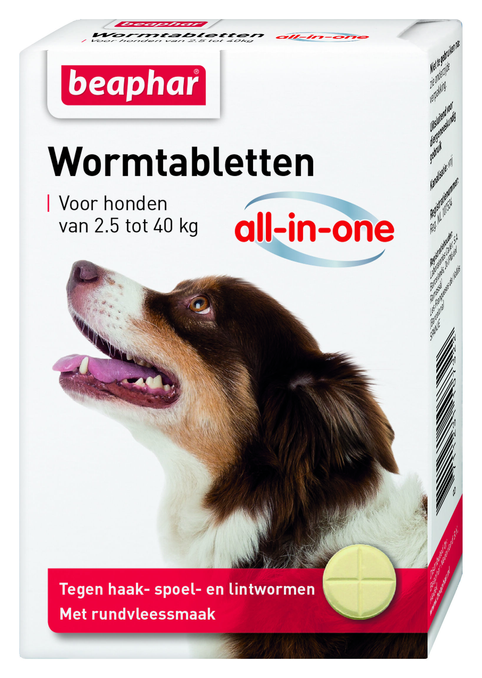 Beaphar All-in-one Tabletten - Ontwormen Hond - 4 Stuks - M