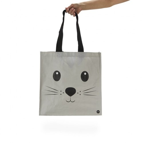 Sacola de compras Balvi Kitty com bolso interno