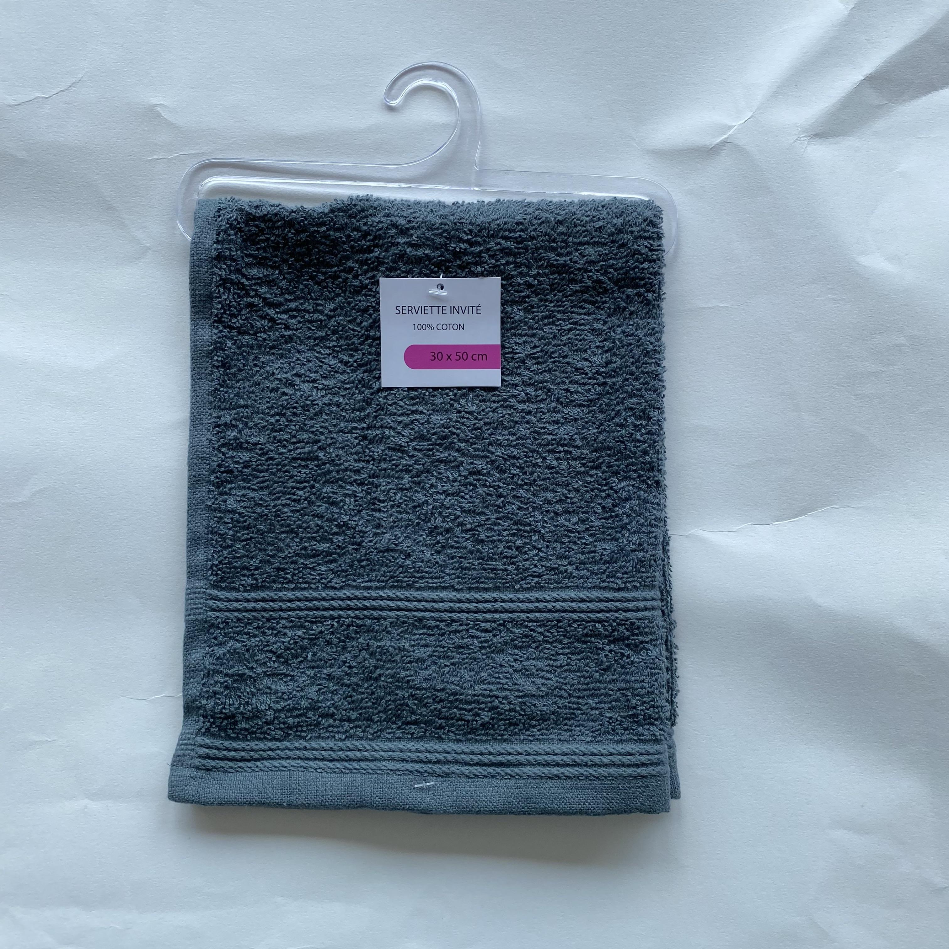 SERVIETTE INVITE 30X50CM GRIS VERT