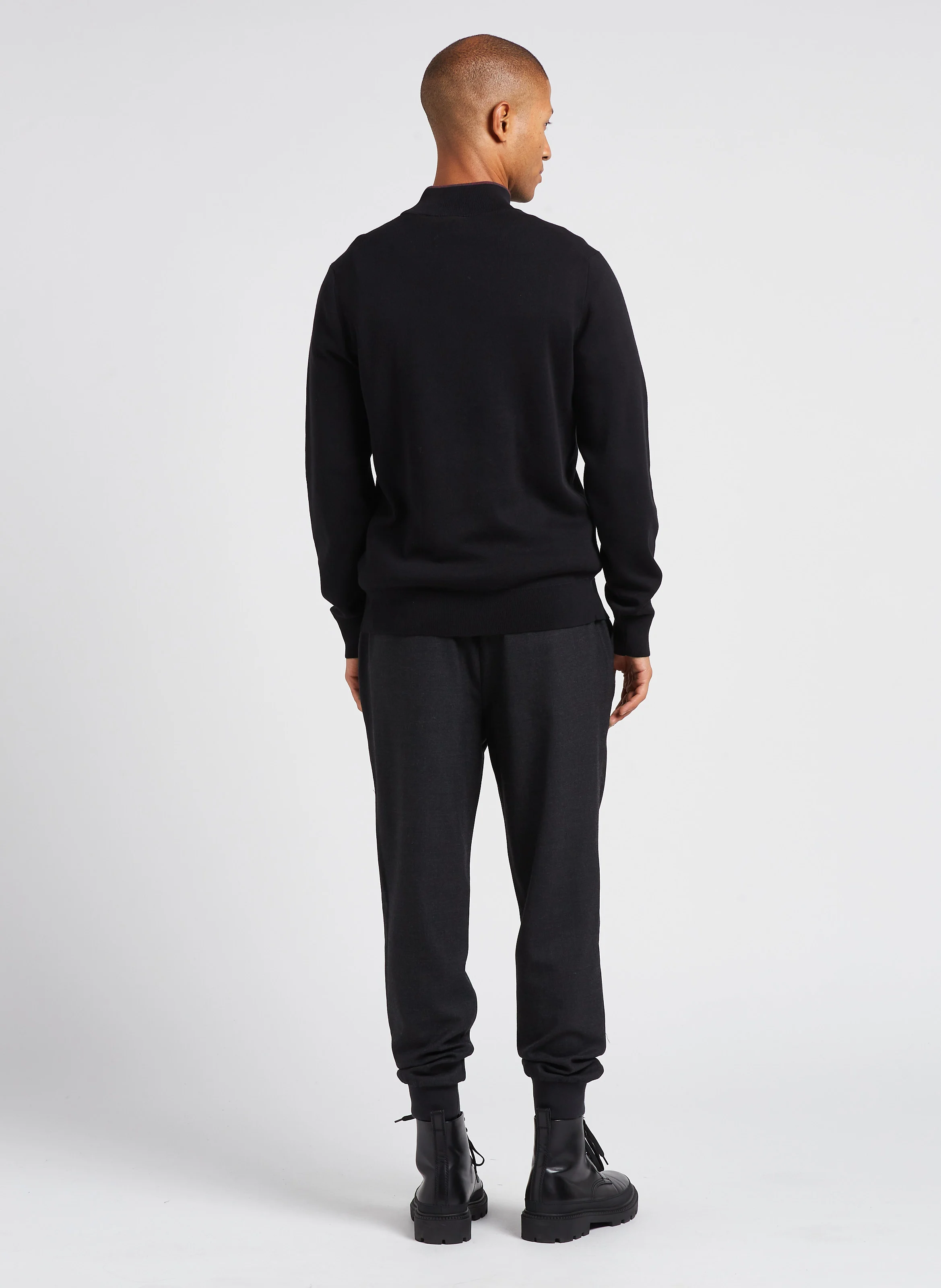 Pantalon jogging relaxed slim-fit| Noir