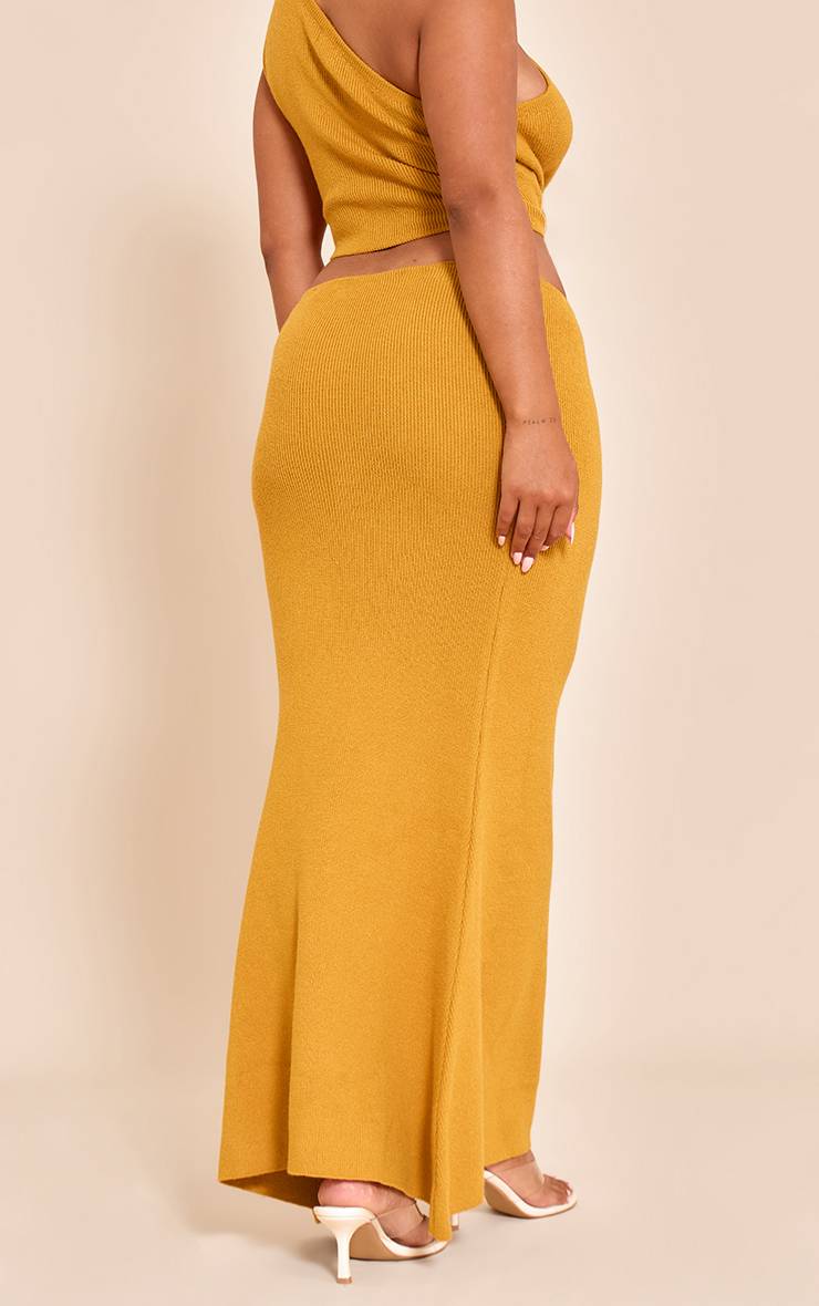 Rouille Jupe Maxi Tricotée Sculptante