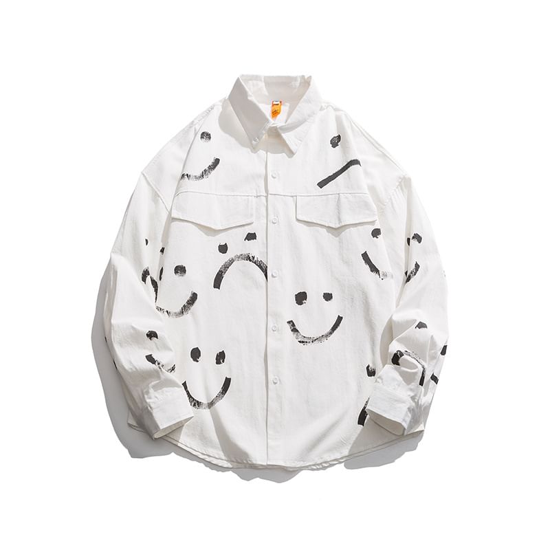 GRAYCIOUS - Overhemd met lange mouwen en smileyprint