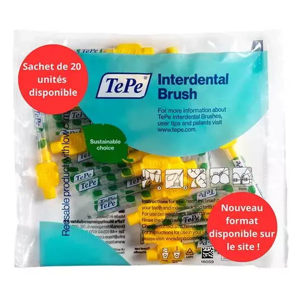 Escova interdental TePe Eco-Responsible ISO 4 / 0,70 mm, pacote com 6 unidades.