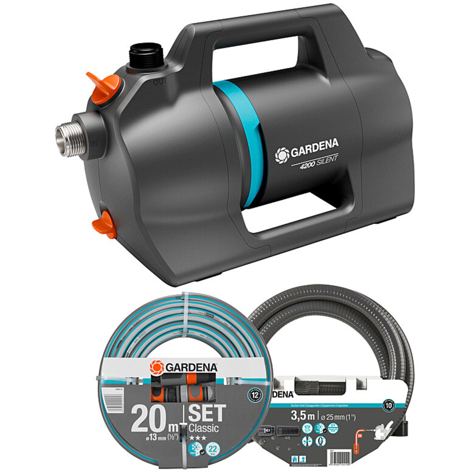 GARDENA Pumpe Gartenpumpe 4200 Silent Set