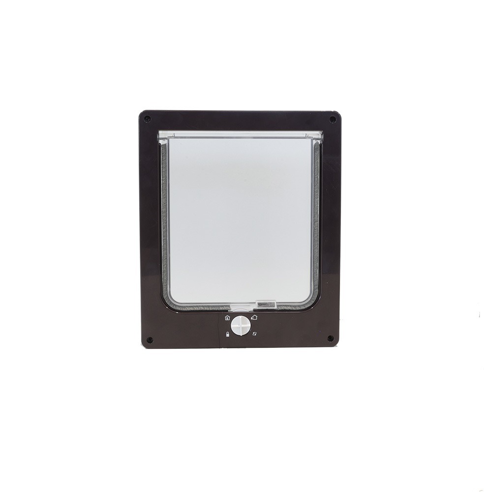 Chatière 25x29x 5,5 cm - marron - 4 positions de verrouillage