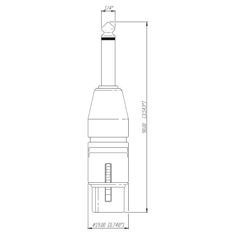 Neutrik NA2FP adapter XLR female - Jack male mono