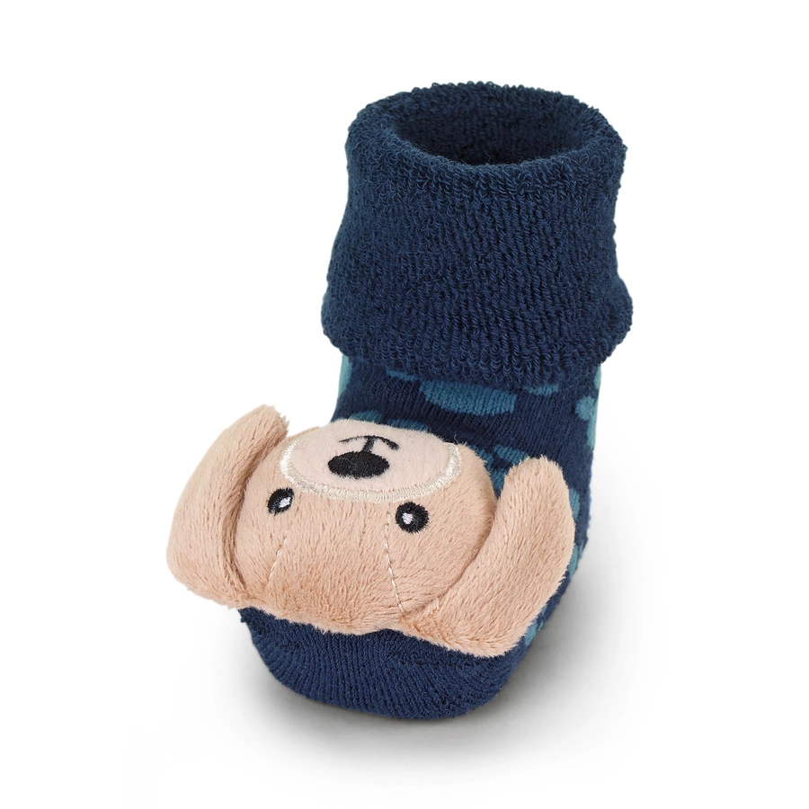 Sterntaler Baby-Rasselsöckchen Hund marine