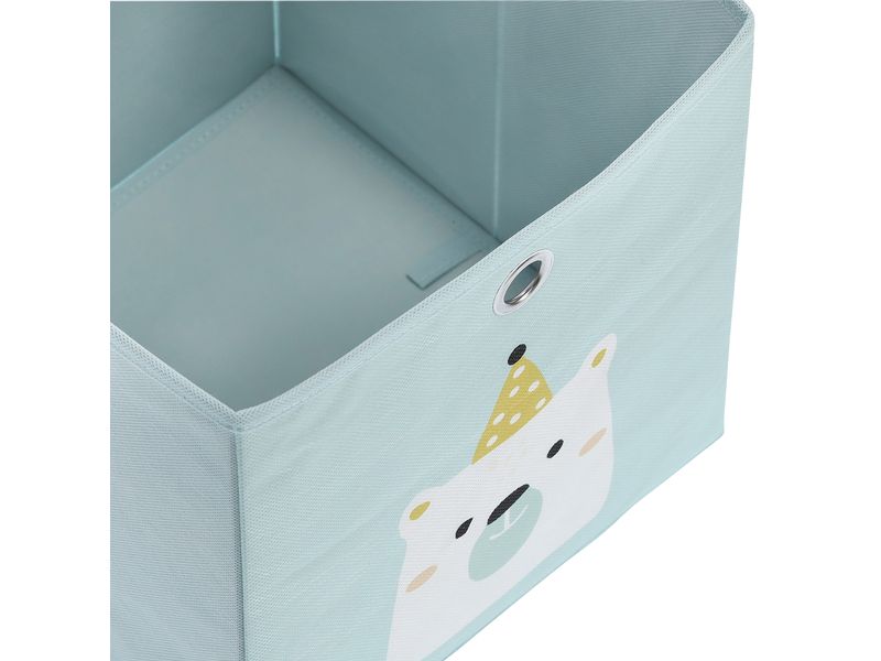Zeller Present Spielzeugbox Icebear Mint 28 x 28 x 28 cm Aufbewahrungsbox für Kinderzimmer