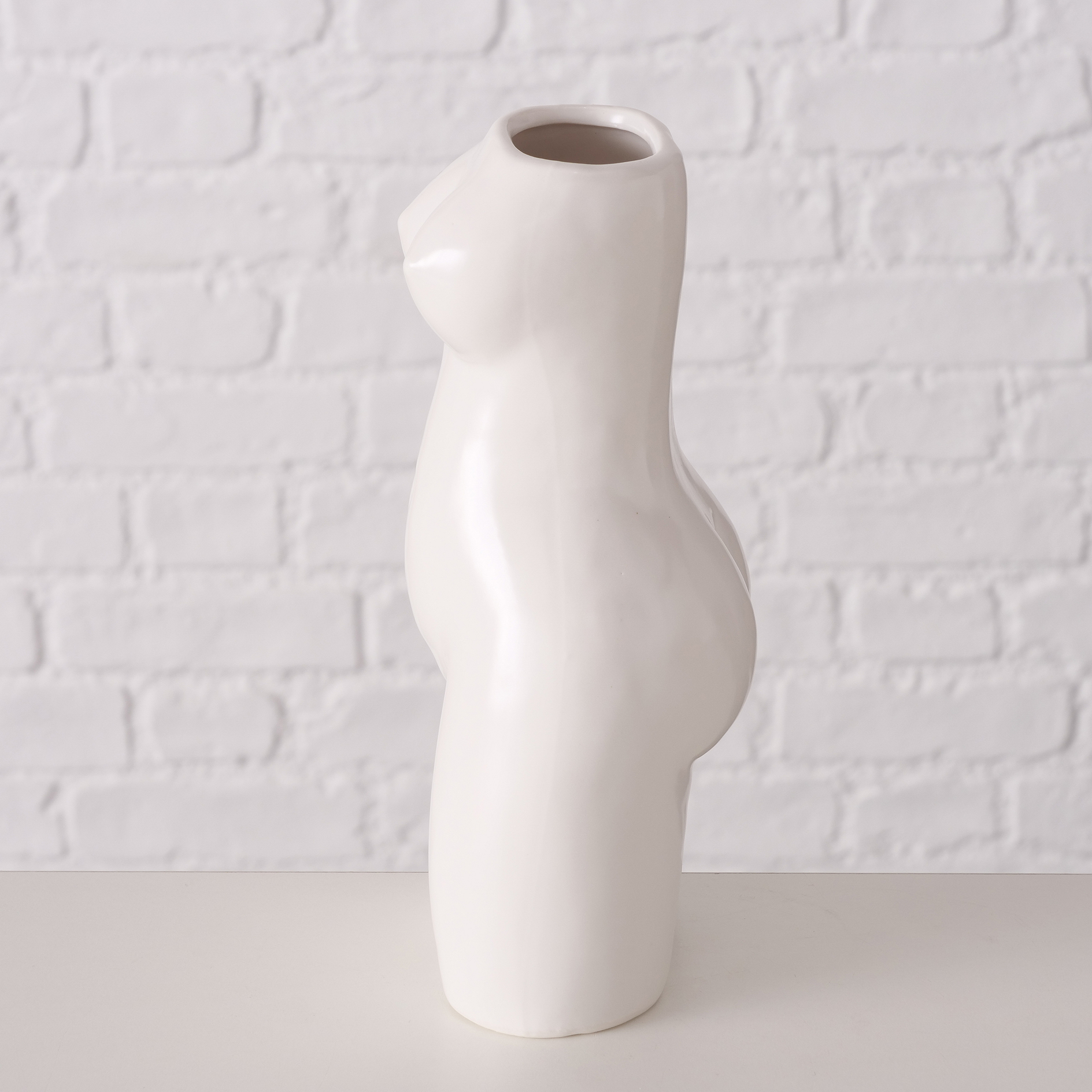 Vase - weiß matt - Porzellan