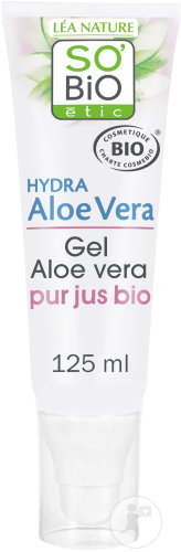 So'Bio Étic Hydra Aloe Vera Gel D'Aloe Vera Pur Jus Bio Peaux Sensibles Et Réactives 125ml
