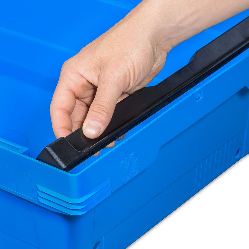 PROREGAL Stapelbeugels voor conische herbruikbare stapelcontainers, 2 stuks, zwart, opbergdoos, eurobox, transportdoos