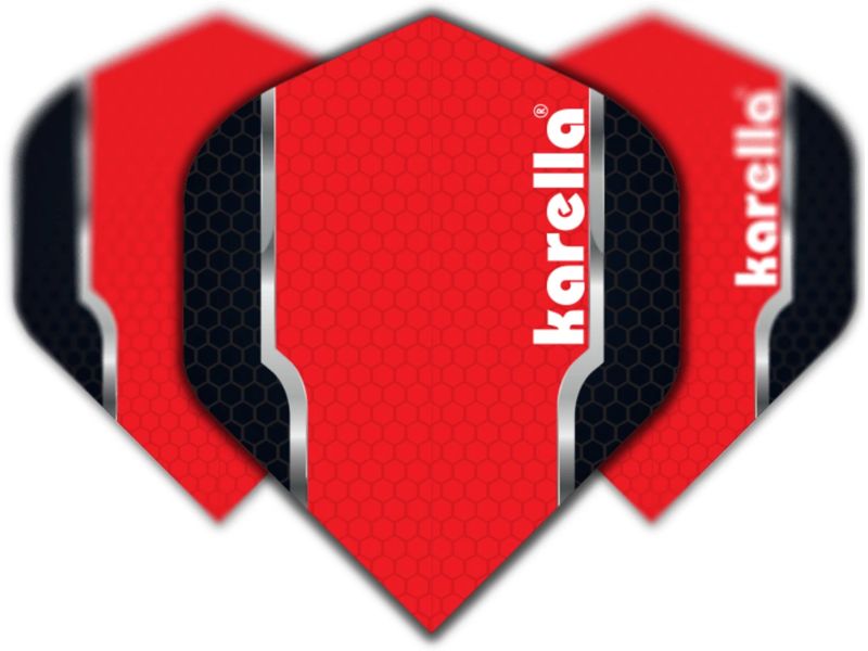 Karella Flights Karella Fighter Rot, 3 Stück Dartflights