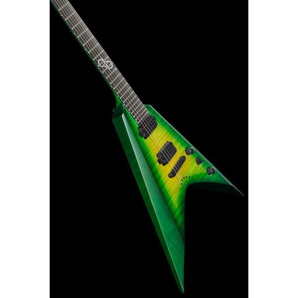 Solar Guitars V2.6LB Flame Lime Burst Matte