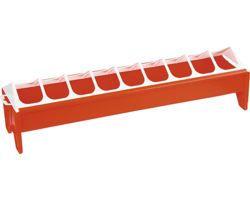 Voerbak van kunststof voor kippen, 50 x 12 cm