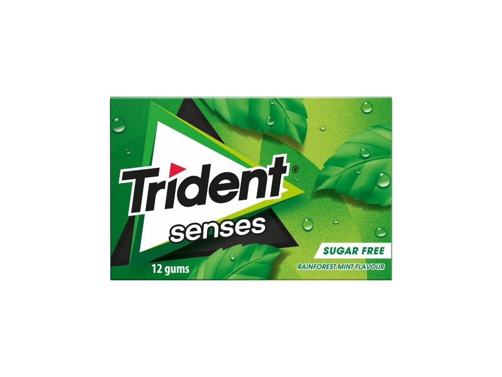 PASTILHAS TRIDENT ELÁSTICAS SENSES SPEARMINT 23G