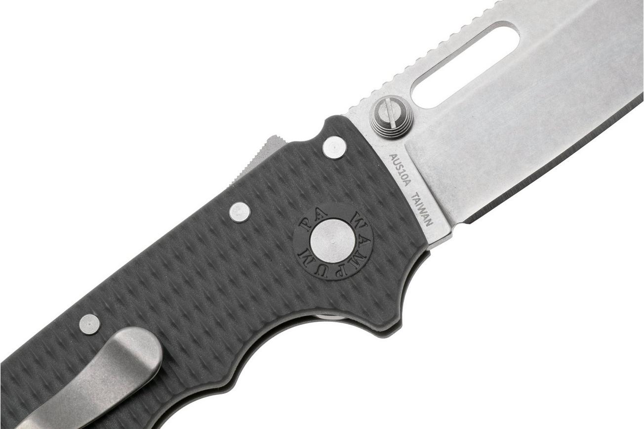 Demko AD20.5 Shark-Lock, Stonewashed AUS-10 Clip Point, 205-10A-CPGRY, Grey Grivory zakmes