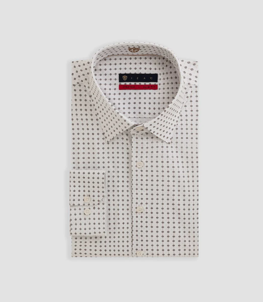 Chemise imprimée blanche 