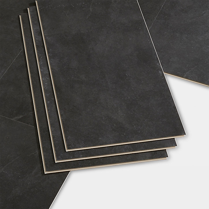 Dalle PVC clipsable Baila noir L. 61 x l. 30.5 cm GoodHome