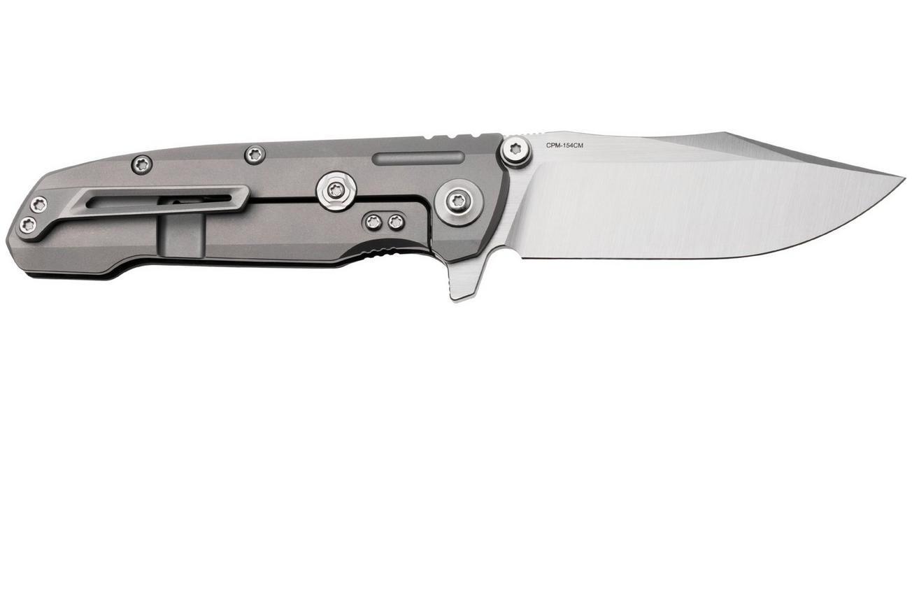 Reate District 9 V2, 9DV2-BE-SAT-TI-SAT, Satin 154CM, Bead Blasted Titanium/Carbon Fiber zakmes