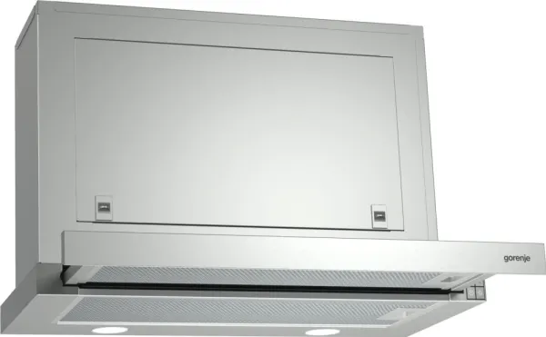 Gorenje BHP623E8X - Hætte - teleskopisk - bredde: 60 cm - dybde: 30.5 cm - udtrækning og recirkulation (-) - rustfrit stål